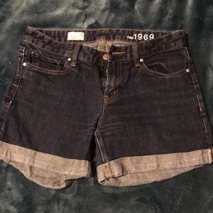 Gap Real Straight Dark Wash Denim Short